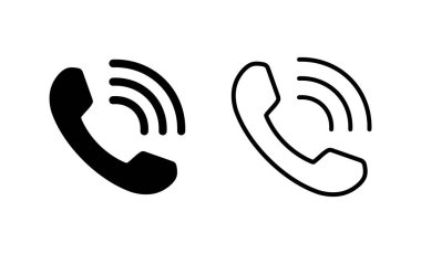 Simge vektörünü ara. Telefon işareti ve sembol. Telefon ikonu. Bizimle irtibata geç 
