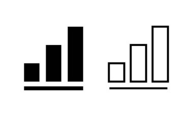 Grafik simgesi vektörü büyüyor. Çizelge ve sembol. diyagram simgesi