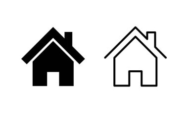 Ev ikonu vektörü. Ev işareti ve sembol