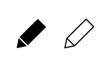 Kalem simgesi vektörü. Kalem işareti ve sembol. Simge vektörünü düzenle