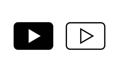 Simge vektörünü oynat. Düğme işareti ve sembolü çal