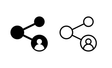 Simge vektörünü paylaş. İşaret ve sembol paylaşımı