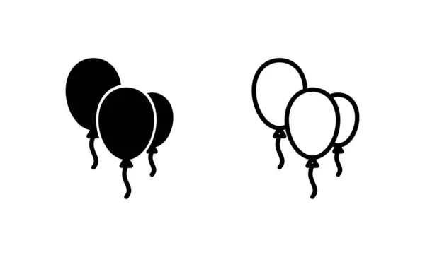 气球图标向量 派对气球标志和符号 — 图库矢量图片