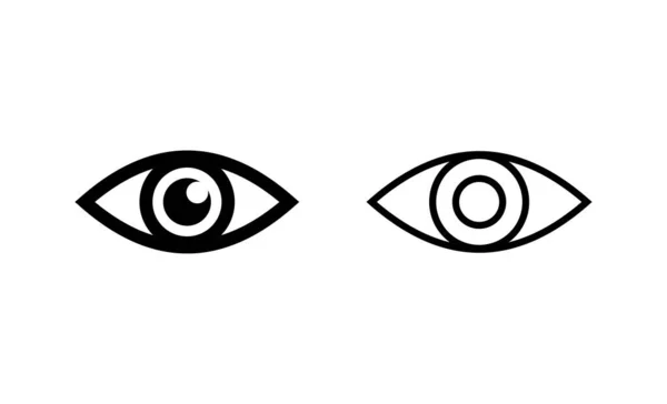 Вектор Піктограми Очей Знак Очей Символ Погляд Бачення Піктограми — стоковий вектор