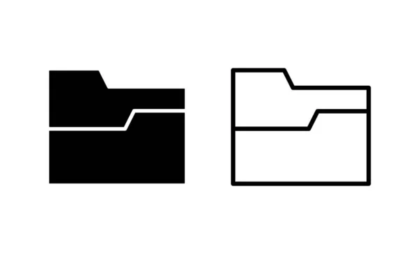Ordnersymbol Vektor Ordner Zeichen Und Symbol — Stockvektor