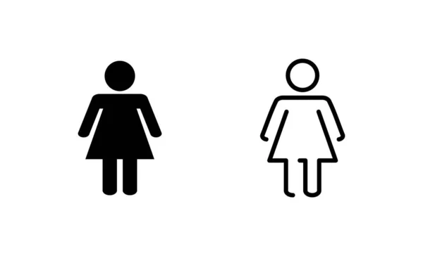 Vecteur Icône Féminin Signe Symbole Femme — Image vectorielle