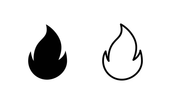 Вектор Значка Огня Знак Огня Символ — стоковый вектор