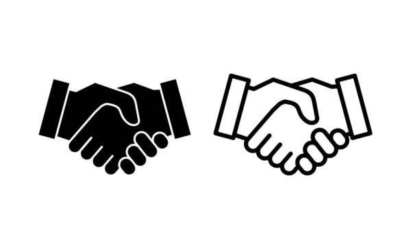 Vecteur Icône Poignée Main Signe Symbole Poignée Main Affaires Accord — Image vectorielle