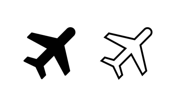 Vecteur Icône Avion Panneau Symbole Avion Symbole Transport Aérien Panneau — Image vectorielle