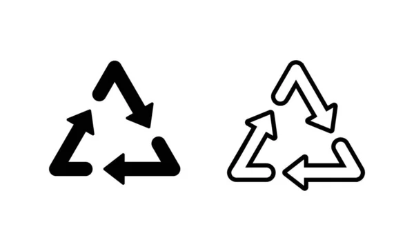 Recyklovat Vektor Ikon Recyklační Značka Symbol — Stockový vektor