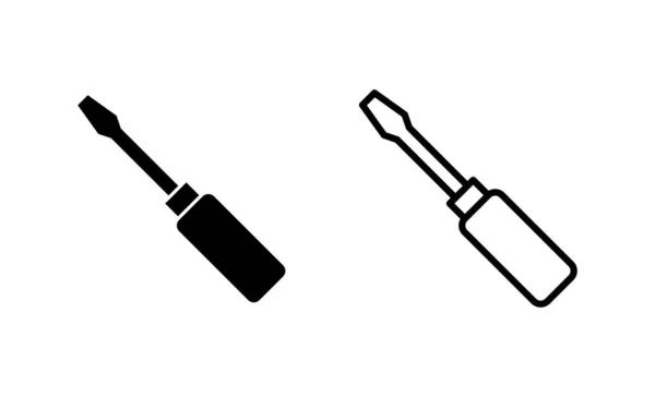 Tanda Dan Simbol Ikon Vector Tools Obeng - Stok Vektor