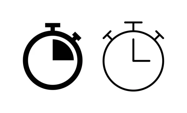 Kronometre Simge Vektörü Zamanlayıcı Işareti Sembol Geri Sayım Simgesi Zaman — Stok Vektör
