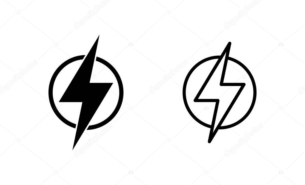 Lightning icon vector. electric sign and symbol. power icon. energy sign