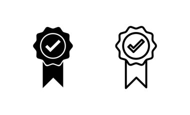 Onaylanmış simge vektörü. Onaylanmış Madalya Simgesi