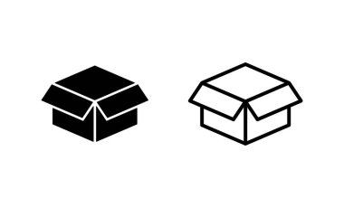 Kutu simgesi vektörü. kutu işareti ve sembol, paket, paket