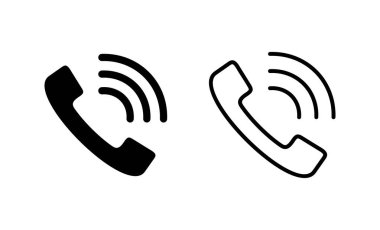 Simge vektörünü ara. Telefon işareti ve sembol. Telefon ikonu. Bizimle irtibata geç 