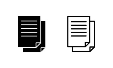 Belge simgesi vektörü. Kağıt ve sembol. Dosya Simgesi