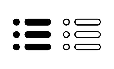Menü simgesi vektörü. Web menü işareti ve sembol. Hamburger menüsü sembolü