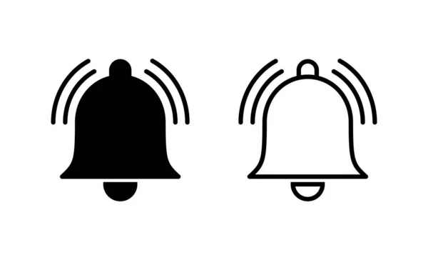 Icône Bell Vecteur Signe Notification Symbole Pour Conception Site Web — Image vectorielle
