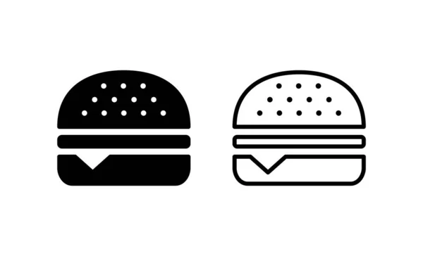 Vektor Ikony Burgeru Znak Symbol Hamburgeru Hamburger — Stockový vektor