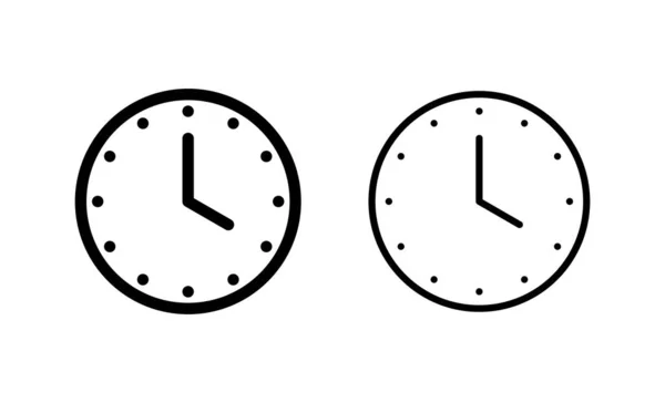 時計のアイコンベクトル 時刻表示と記号 アイコンを見て — ストックベクタ