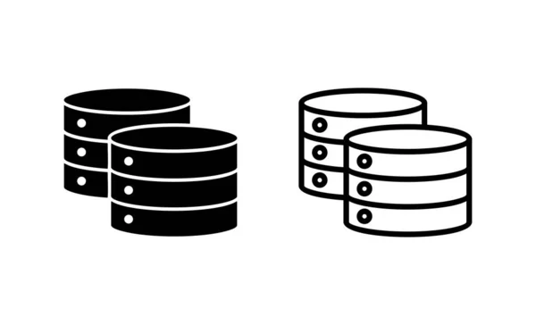 Icono Base Datos Vector Signo Símbolo Base Datos — Archivo Imágenes Vectoriales