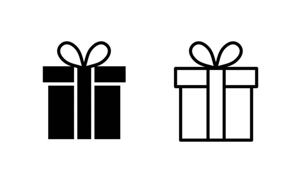 Geschenk Symbol Vektor Geschenkschild Und Symbol Geburtstagsgeschenk — Stockvektor
