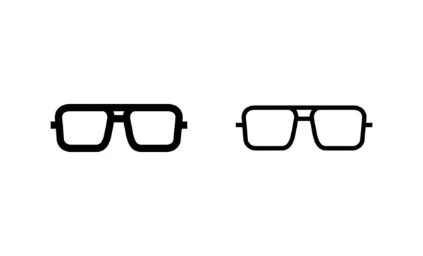 眼镜图标向量 眼镜标志和符号 — 图库矢量图片