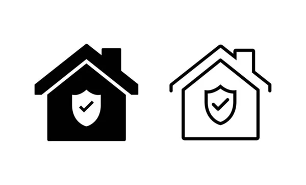 Home Insurance Icon Vector Home Protection Sign Symbol — Stock Vector
