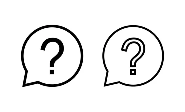 Question Icon Vector Question Mark Sign Symbol — Stock Vector