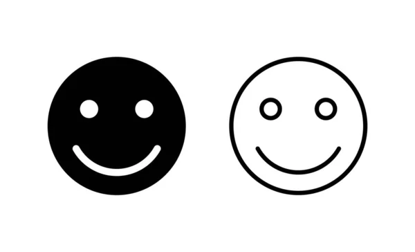 Smile Icon Vector Smile Emoticon Icon Feedback Sign Symbol — Stock Vector