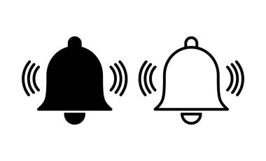 Çan simgesi vektörü. Web sitesi tasarımı için uyarı işareti ve sembol