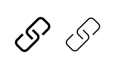 Bağlantı simgesi vektörü. Hiper bağlantı zinciri işareti ve sembolü