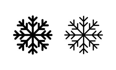 Kar ikonu vektörü. kar tanesi işareti ve sembol