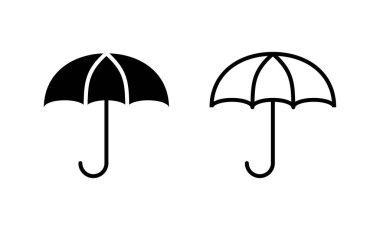 Şemsiye simgesi vektörü. şemsiye işareti ve sembol