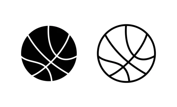 Вектор Баскетбольної Ікони Баскетбольний Знак Символ — стоковий вектор
