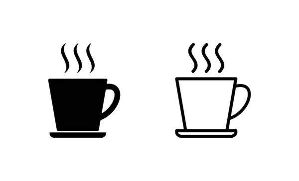 Koffiekopje Pictogram Vector Kopje Een Koffie Teken Symbool — Stockvector