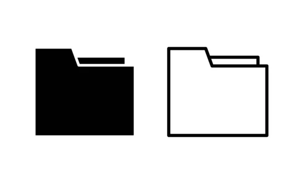 Vecteur Icône Dossier Signe Symbole Dossier — Image vectorielle