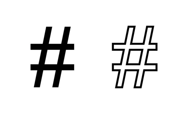 Hashtag图标向量 Hashtag标志和符号 — 图库矢量图片