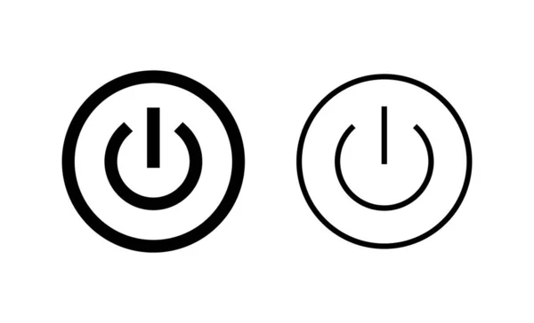 Wektor Zasilania Znak Symbol Wyłącznika Zasilania Energia Elektryczna — Wektor stockowy