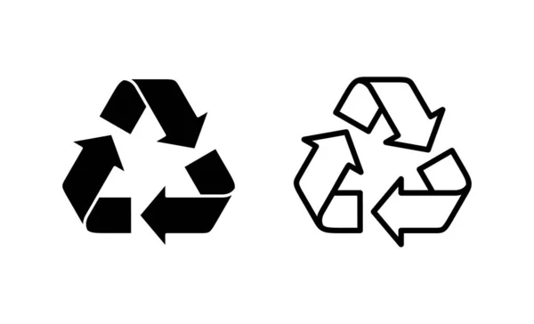 Reciclar Vetor Ícone Sinal Reciclagem Símbolo —  Vetores de Stock