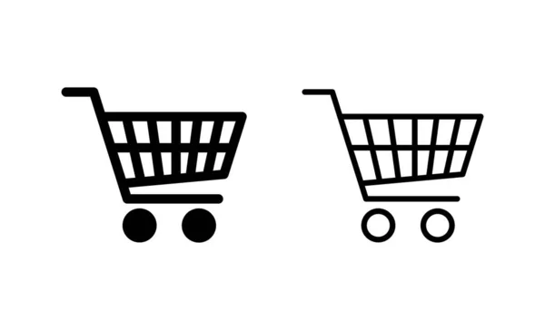 Shopping Icon Vektor Warenkorbschild Und Symbol Trolley Symbol — Stockvektor