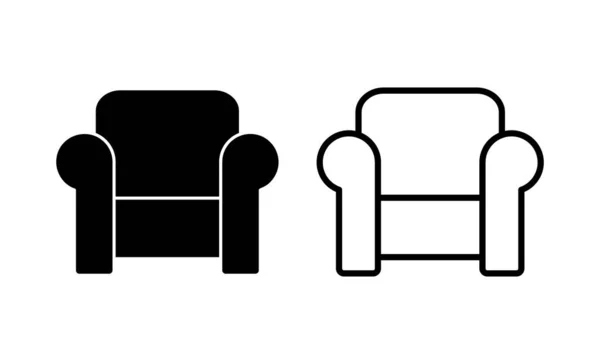 Sofa Icon Vector Sofa Sign Symbol Furniture Icon — Stock Vector