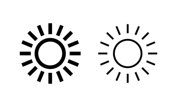 Vektor Ikony Slunce Značka Symbol Jasu — Stockový vektor
