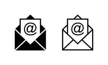 Posta simgesi vektörü. e-posta işareti ve sembol. E- posta simgesi. Zarf simgesi