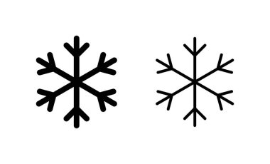 Kar ikonu vektörü. kar tanesi işareti ve sembol