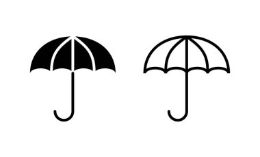 Şemsiye simgesi vektörü. şemsiye işareti ve sembol