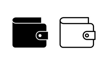 Cüzdan simgesi vektörü. cüzdan işareti ve sembol