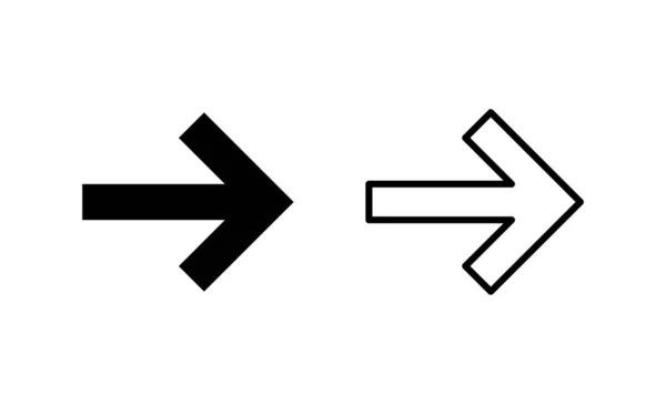 矢印アイコンベクトル ウェブデザインのための矢印記号とシンボル — ストックベクタ