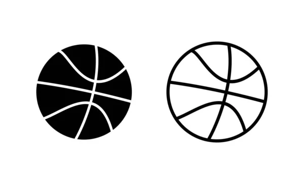 バスケットボールアイコンベクトル バスケットボールの記号と記号 — ストックベクタ